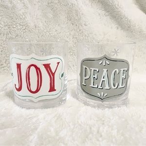 Target Wondershop Christmas Holiday plastic tumbler set snowflake peace joy